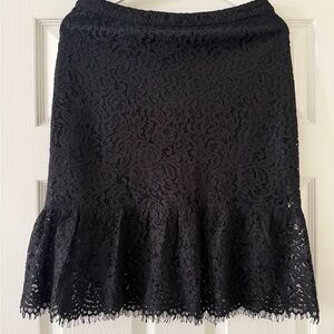 Elegant Black Pencil Lace Skirt